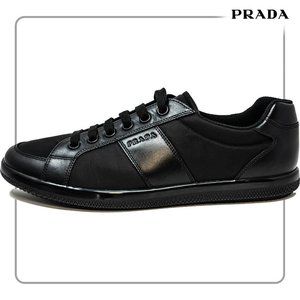 Prada Men's Leather/Nylon Sneaker Black 4E2845 10.5US